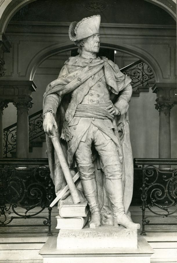 Friedrich der Grosse - Marmorstatue in Stettin vor dem Krieg