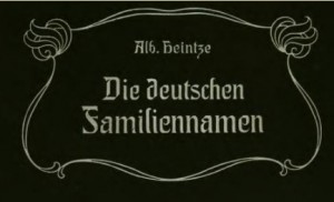 Deckblatt: Die deutschen Familiennamen, 2. Auflage