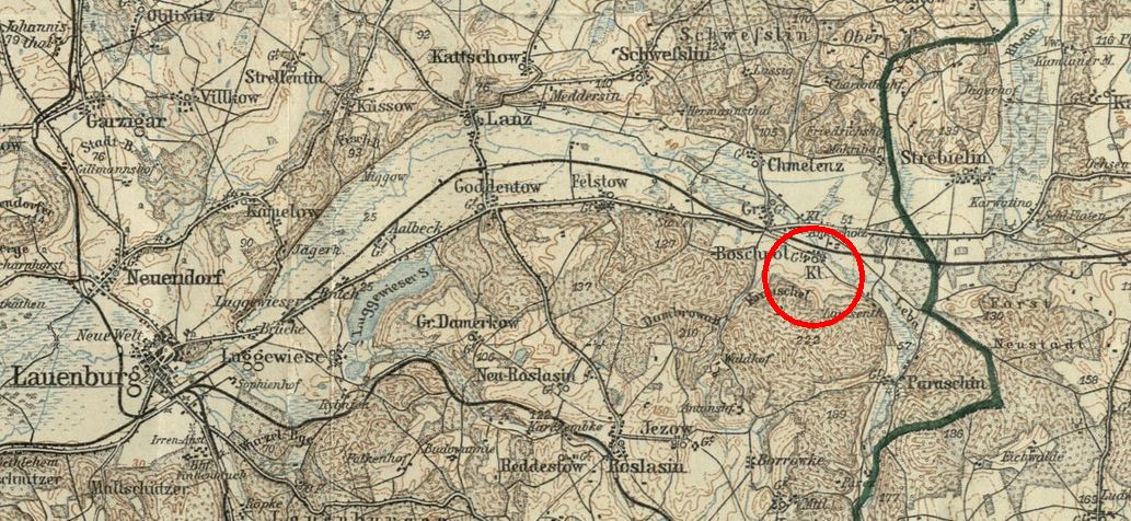 Klein Boschpol auf einer Karte  ca 1912