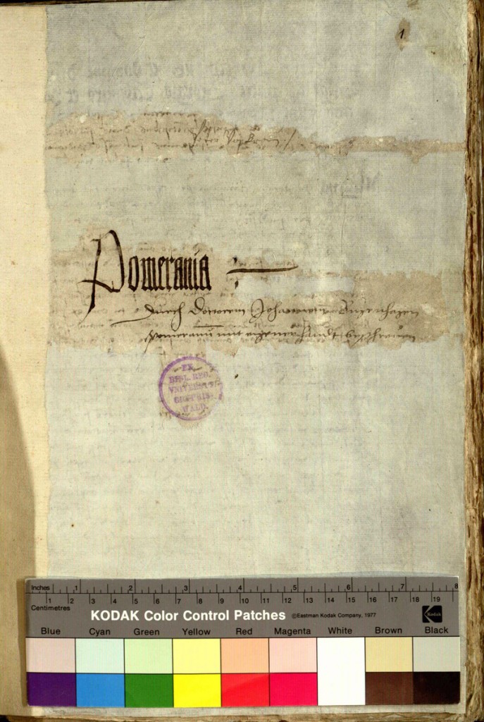 Titelblatt der Pomeraniae von Bugenhagen 1518