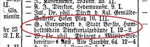 Eintrag für Gustav Meyer im Adressbuch von Berlin 1877, Digitalisat der Zentral- und Landesbibliothek Berlin 