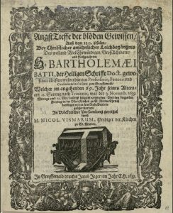 Leichenpredigt für Bartholomäus Battus 1639